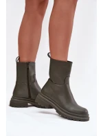 Dámske členkové topánky na platforme ML245 Khaki tmavozelená - Diamantique Dámske členkové topánky na platforme ML245 Khaki tmavozelená - Diamantique