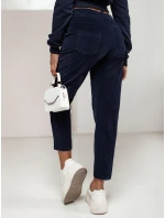 Dámske manšestrové nohavice VELVITO navy blue FashionStreet UY2288
