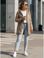 Dámska prešívaná bunda ťavej farby FashionStreet TY5563