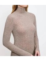 Dámsky rolák Beauty Layers Top LSL Turtleneck 04 - BROWN - beige M003 - TRIUMPH