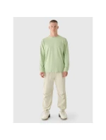 Pánske tričko s nadrozmernou potlačou a dlhým rukávom 4F 4FRAW24TLONM502-44S