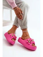 Dámske penové papuče s ozdobami na hrubej podrážke Fuchsia Bremavia