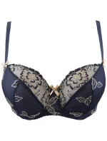 Dámska podprsenka V-9341 Tmavomodrá vzor - Axami Dámska podprsenka V-9341 Tmavomodrá vzor - Axami