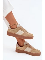 Dámske semišové tenisky SS2D4022 beige - Just Dare Dámske semišové tenisky SS2D4022 beige - Just Dare