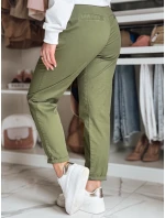 Dámske nohavice chinos s opaskom MODELA khaki FashionStreet UY2572