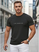 Pánske bavlnené tričko s nápisom Los Angeles black FashionStreet NX5099R