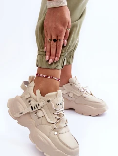 Buty Sportowe Sneakersy GOE MM2N4015 Beżowe