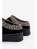 Kapcie Dziecięce Wsuwane Ocieplane Czarne Olivane