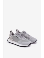 Sneakersy Męskie Na Platformie Big Star RR174358 Hi-Poly System Szare