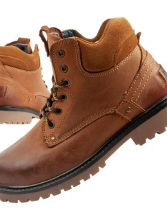 Wrangler Yuma pánske sobolie topánky elegantné kožené hnedé biele