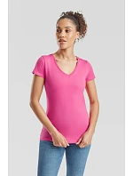 Fruit of the Loom Lady-Fit Valueweight V-Neck T Dámske tričko s výstrihom do V 16.1398 tmavomodrá
