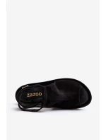Zazoo 2914 Dámske semišové sandále Black Zazoo 2914 Dámske semišové sandále Black
