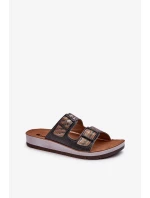 Pohodlné dámske papuče s prackami Inblu Black