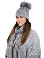 Súprava čiapky a šálu K.22.261.05 Light grey - Kamea Súprava čiapky a šálu K.22.261.05 Light grey - Kamea