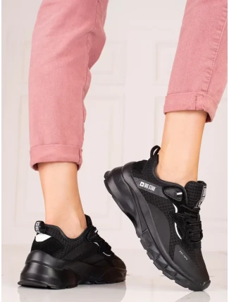 Praktické tenisky čierne dámske bez podpätku Praktické tenisky čierne dámske bez podpätku