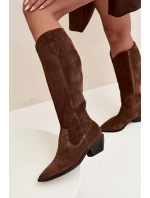 Kozaki Prírodný semiš Vyhrievané Zazoo 4225 Brown