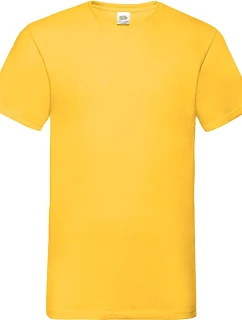 Tričko Fruit of the Loom Valueweight s výstrihom do V 16.1066 slnečnica