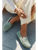 Zamszowe Mokasyny Damskie Big Star RR274945 Zielone