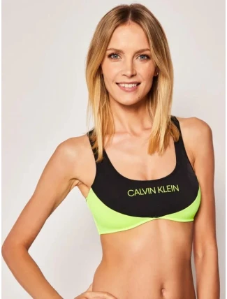 Vrchný diel plaviek KW0KW00898-ZAA čiernožltá - Calvin Klein