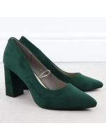 Zelené semišové lodičky na ihlovom podpätku Sergio Leone PB216