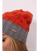 Paris fleecová čiapka K212 červená+sivá