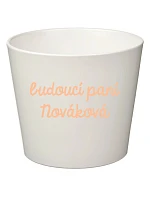 Biely keramický kvetináč – budúca pani – veľký Biely keramický kvetináč – budúca pani – veľký