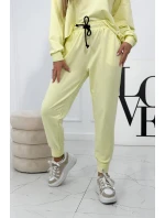 Set 2dielna mikina + nohavice žltá