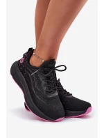 Sneakersy Buty Sportowe Damskie Na Platformie Big Star RR274523 HI-POLY SYSTEM Czarne