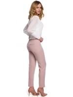 Dámske nohavice s úzkymi nohavicami K055 powder pink - Makover Dámske nohavice s úzkymi nohavicami K055 powder pink - Makover