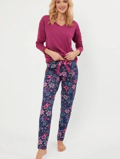 Talianska móda Folk long length sp. farba:blackberry/print