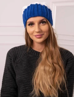 Milano fleecová čiapka K203 ecru+chabra