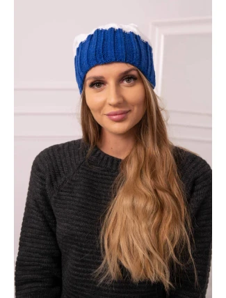 Milano fleecová čiapka K203 ecru+chabra