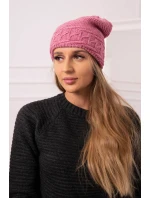 Dámska čiapka Aniela K338 tmavo ružová