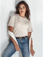 Dámske tričko WOMAN beige FashionStreet RY2552