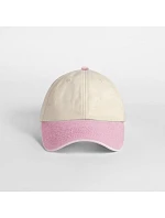 Beechfield B 673 6-panelová nízkoprofilová kontrastná čiapka s kšiltom 53.0673 prírodná/vintage dusky pink