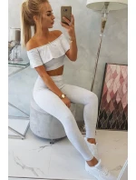 Sada s volánikmi svetlo šedá