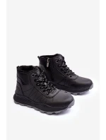 Buty Trekkingowe Trapery Ocieplane Dziecięce Czarne Big Star MM374203