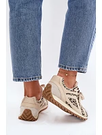 Semišové kožené dámske tenisky Big Star TT274549 beige Semišové kožené dámske tenisky Big Star TT274549 beige