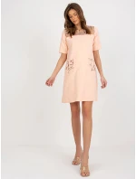 LK SK 506790 šaty.45 broskýň LK SK 506790 šaty.45 broskýň