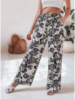 Dámske kvetinové nohavice so širokými nohavicami LOVEGARDEN black FashionStreet UY2658 Dámske kvetinové nohavice so širokými nohavicami LOVEGARDEN black FashionStreet UY2658
