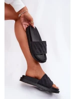 Klapki Damskie Na Platformie Big Star RR274A540 Czarne