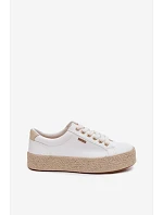 Dámske espadrilky na platforme Big Star TT274349 White Dámske espadrilky na platforme Big Star TT274349 White