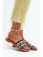 Klapki Damskie Na Płaskim Obcasie Czarne Traivea