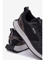 Sneakersy Męskie Na Platformie Big Star RR174361 Hi-Poly System Czarne