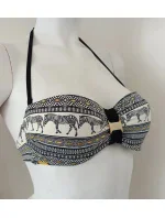 Vrchný diel plaviek B4116-60010 Black and Cream - Selmark Vrchný diel plaviek B4116-60010 Black and Cream - Selmark