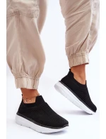 Damskie Wsuwane Buty Sportowe Czarne Ferive