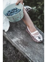 Balerinki Dziecięce Ozdobione Cekinami Różowe Weries