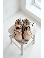 Semišové kožené dámske tenisky Big Star TT274549 beige Semišové kožené dámske tenisky Big Star TT274549 beige