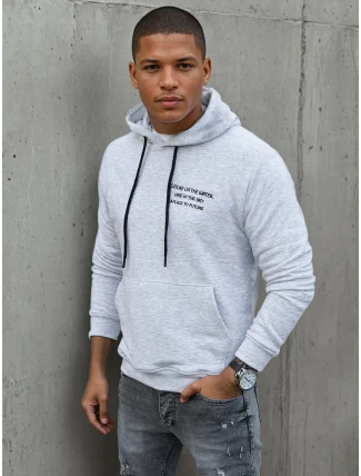 Pánska sivá mikina FashionStreet BX5462