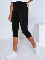 Dámske 3/4 legíny s vysokým pásom čierne FashionStreet UY2738